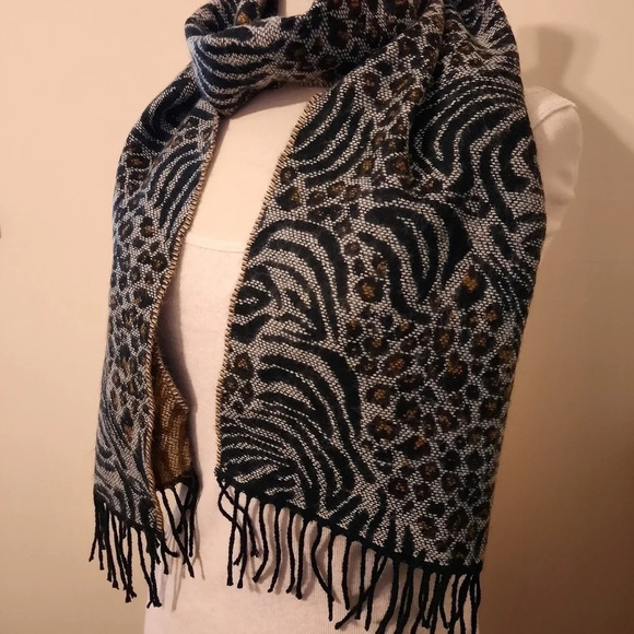 Unbranded Accessories - Unbranded Animal Print Rectangle Reversible Scarf Neckwarmer